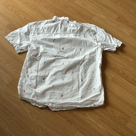 VIntage DC Skateboards Tropical Birds Shirt White (2013) - Picture 3 of 3